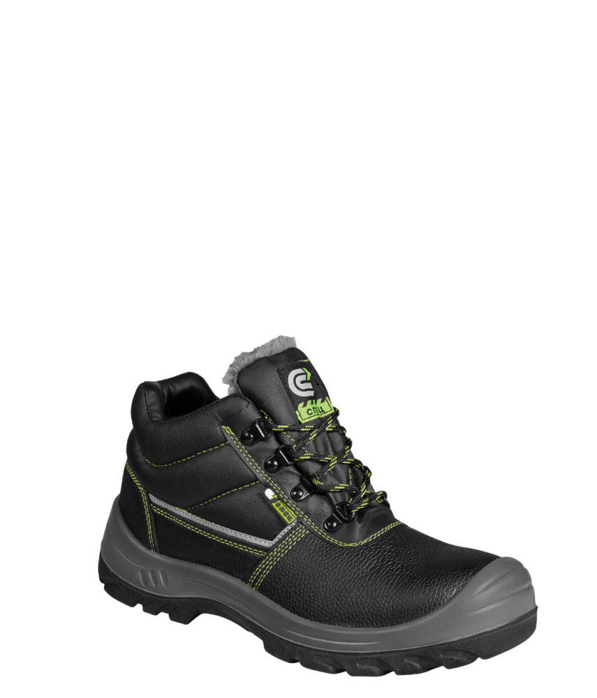 Ботинки СПЕЦ® кожаные иск. мех на ПУ/ПУ