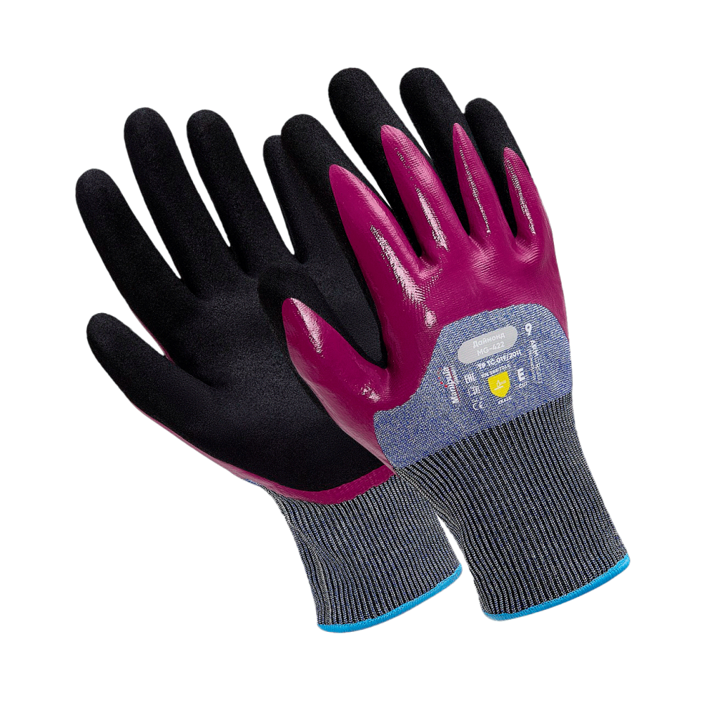 Перчатки ДАЙМОНД (MG-422), Armorcut Technology, нитрил 3/4, оверлок