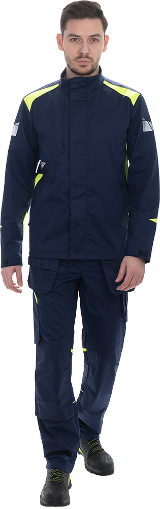 Куртка ACTIVE FLEX / АКТИВ ФЛЕКС, летняя, т.синий-флуоресцентный желтый