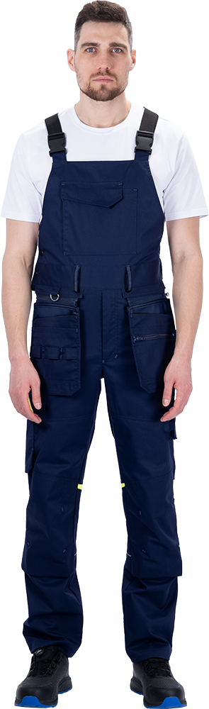 Полукомбинезон ACTIVE FLEX / АКТИВ ФЛЕКС летний, т.синий-флуоресцентный желтый