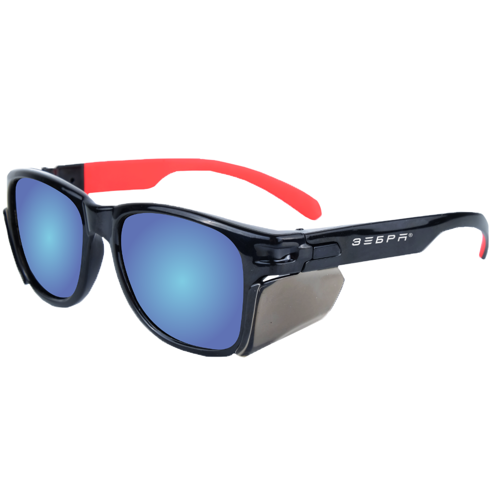 Очки РОСОМЗ™ О80 ЗЕБРА (18074-03) поляризационные зеркально-голубые