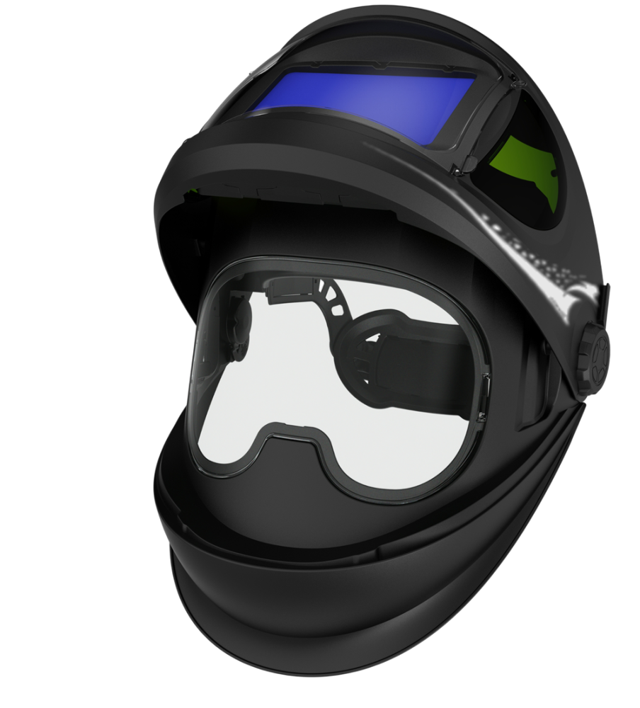 Маска сварщика РОСОМЗ™ НН38 Стальной Барс® (53825) с откидным АСФ