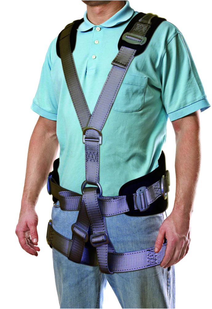 Привязь BG СПР-15, наплечные/набедренные лямки с компенсаторами, высокий плотный кушак