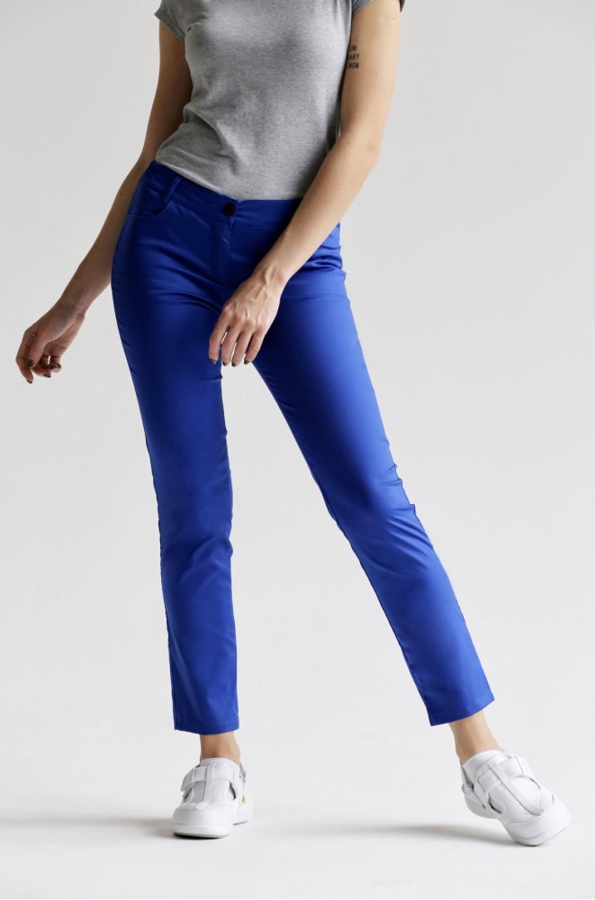 Брюки женские Слим, василек
