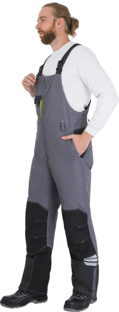 Полукомбинезон ЭДВАНС зимний, серый-т.серый-черный