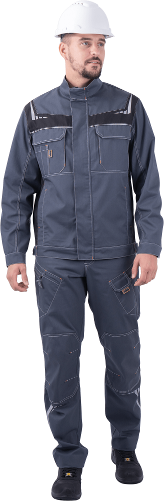 Куртка ПЕРФЕКТ летняя, серый-черный