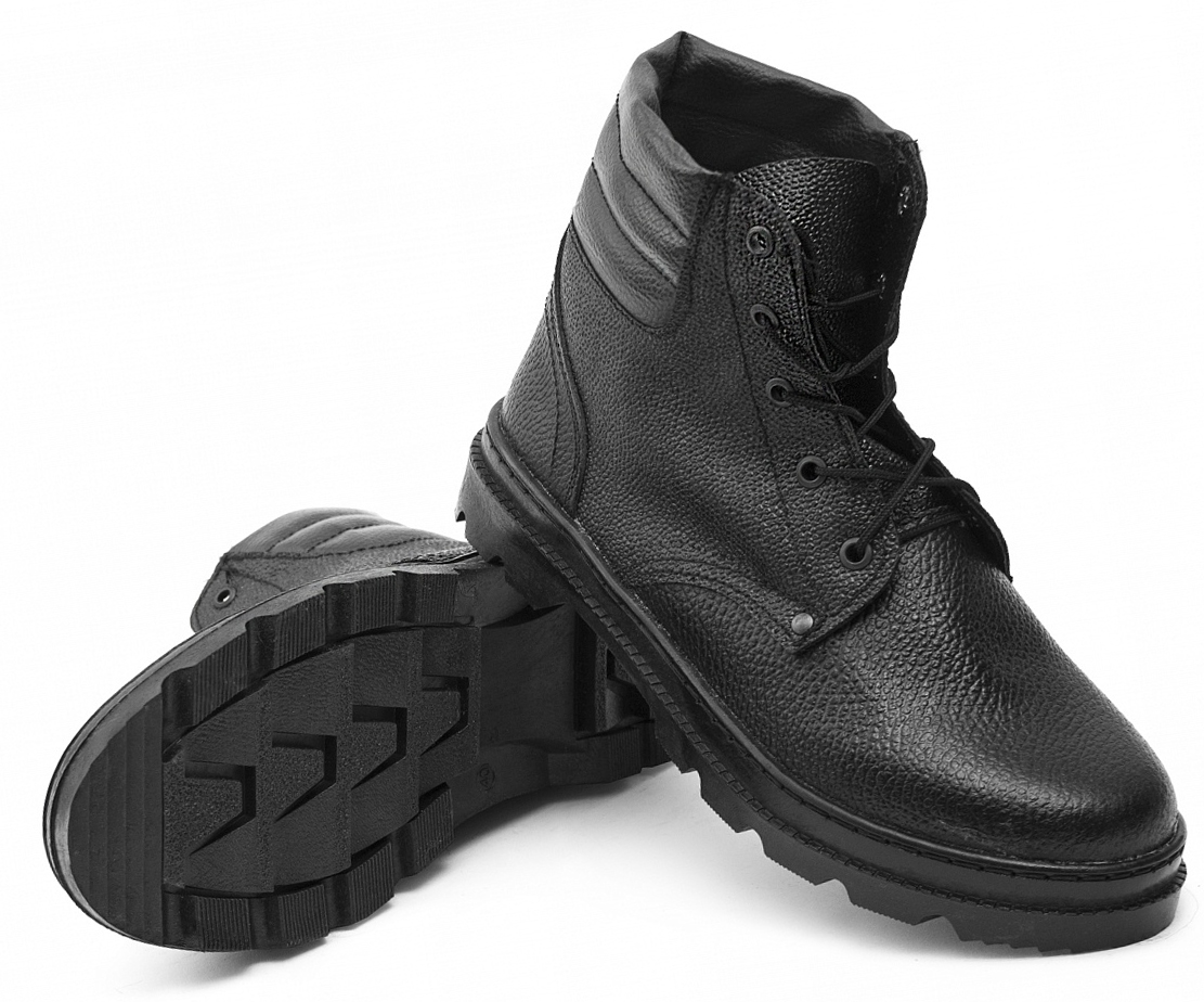 Ботинки Бортопрошивные юфть/кирза